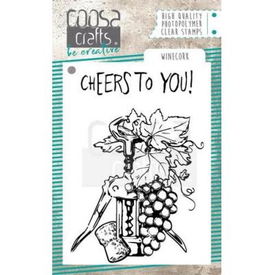 COOSA Crafts Clear Stamps - Winecork